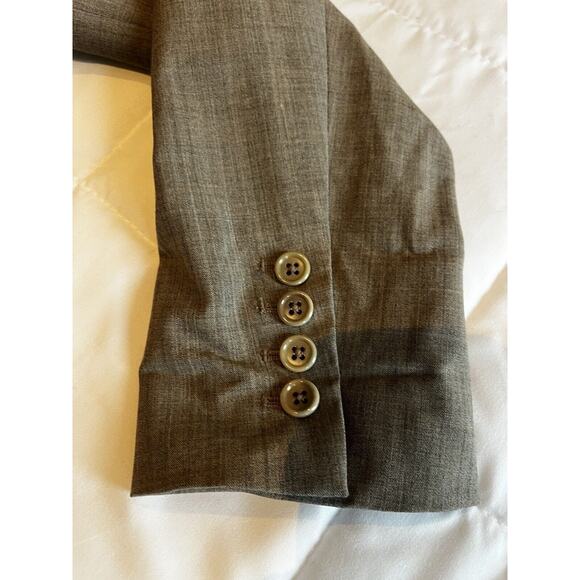 Banana Republic Blazer Womens 6 Tan Wool Blend Stretch 2 Button Classic Career - Picture 8 of 11